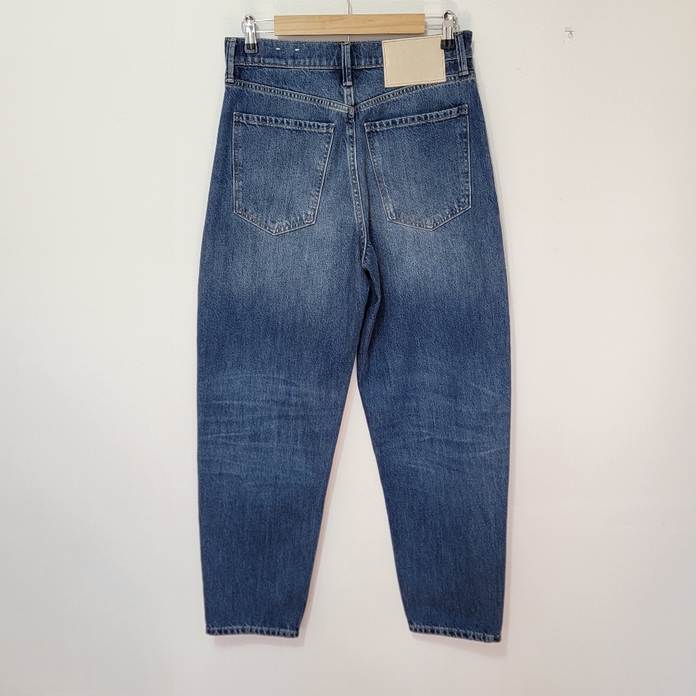 Banana Republic Barrel Jeans High-Rise Rigid Bow 100% Cotton Blue Size 27 - Picture 9 of 14